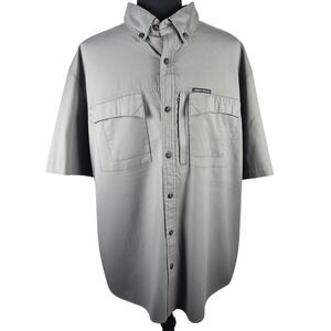 Field & Stream Fishing Shirt Mens XL Short Sleeve Button Down Hunter Green